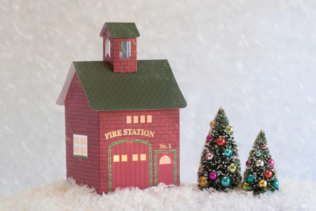 Christmas village fire station