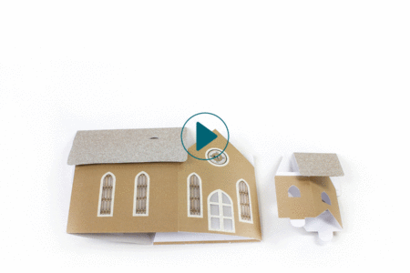 Demo of Pop-up Church by Dimensional Paperworks