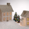 christmas village gold glitter