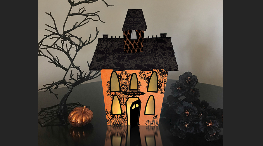 Halloween village mansion