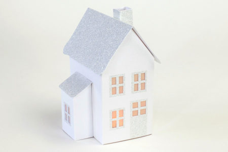 White Glitter House Foldable