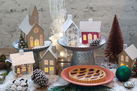 Snowy Scene Pop-up Holiday Village by Dimensional Paperworks