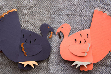 Thanksgiving decor turkey folded flat